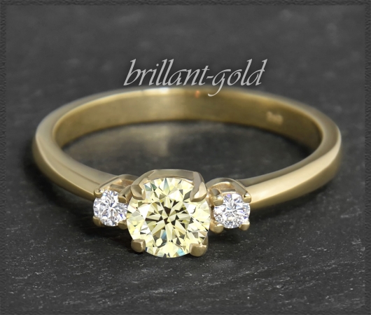 Brillant Ring 585 Gold 0,62ct; Lupenrein